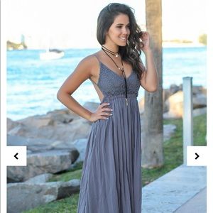 Open Back Maxi Dress
